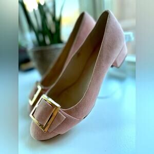 Louise et Cie Pink Suede Block Heels